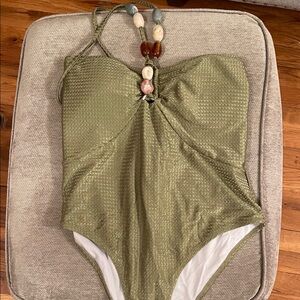 SHEIN Olive Green One-Piece Swimsuit